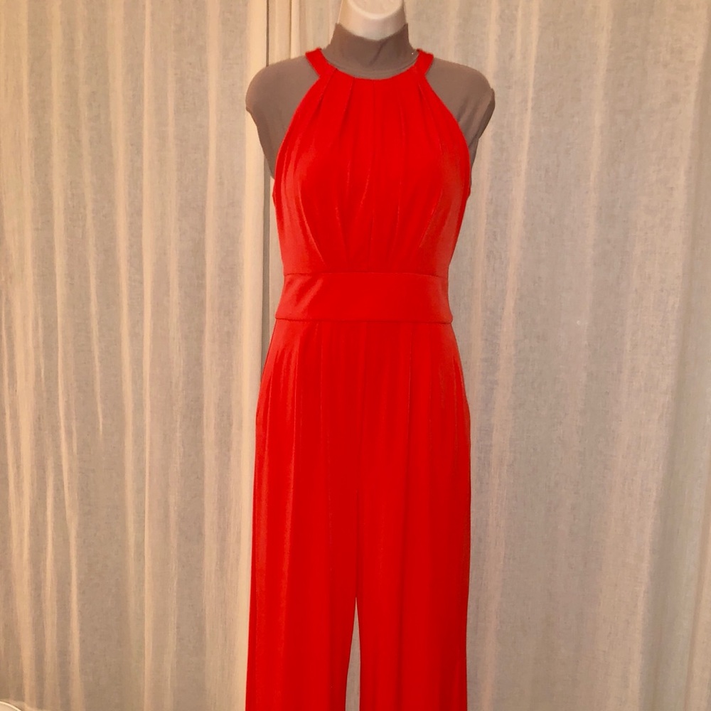 Vince Camuto Orange Halter-neck Jumpsuit